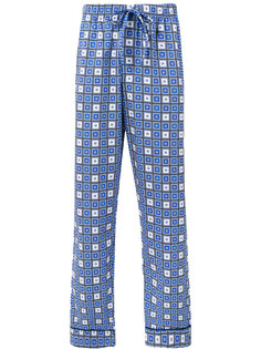 пижамные брюки с узором из квадратов Otis Batterbee