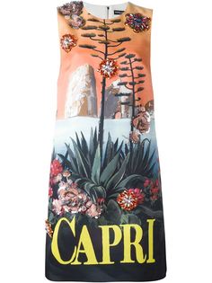 платье с принтом Capri Dolce & Gabbana