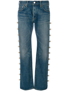 джинсы со строчкой из жемчуга Tu Es Mon Tresor