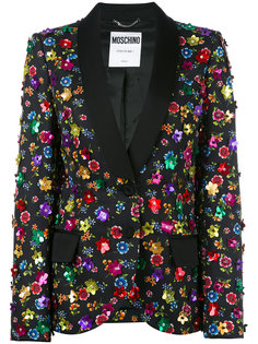 пиджак с цветочной вышивкой Moschino
