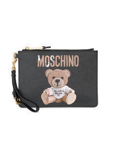 клатч с принтом плюшевого медведя Moschino