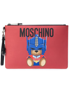 large Saffiano bear pouch Moschino