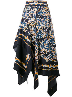 асимметричная юбка в стиле шелкового платка Peter Pilotto