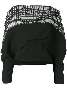 draped graphic panel blouse Chalayan