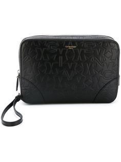 клатч с тисненым логотипом Givenchy