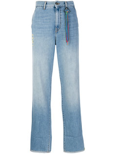 джинсы с вышивкой Mira Mikati