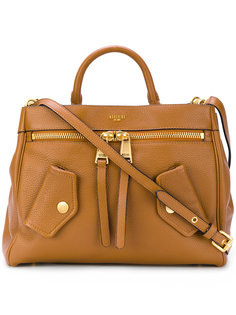 logo embossed shoulder bag  Moschino