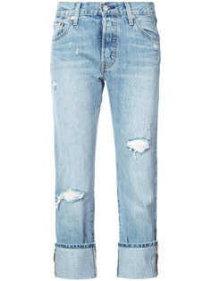 укороченные джинсы с подворотами Levis