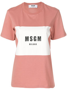 футболка с логотипом  MSGM