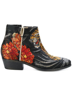 embroidered appliqués ankle boots P.A.R.O.S.H.