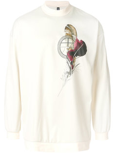 hand-painted feather sweatshirt  Astrid Andersen