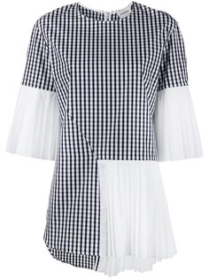 EXCLUSIVE Gingham Pleated Top  Monographie