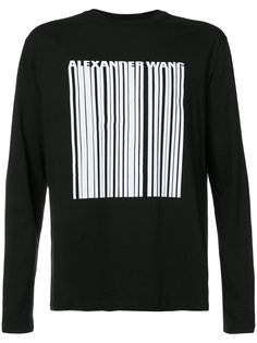barcode graphic long-sleeved top T By Alexander Wang