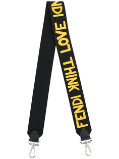 slogan embroidered bag strap Fendi