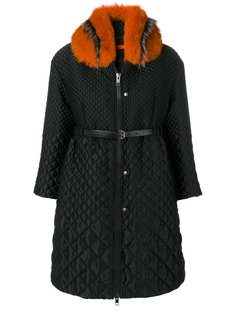 пальто с воротником из искусственного меха Ermanno Scervino