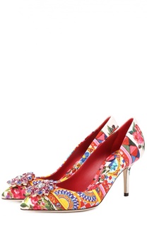 Текстильные туфли Bellucci с брошью Dolce &amp; Gabbana