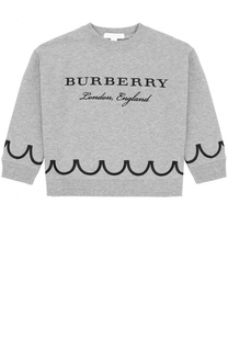 Укороченный свитшот с принтом и вышивкой Burberry