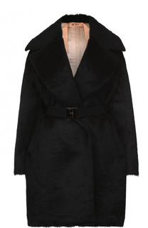 Шерстяное пальто свободного кроя с поясом No. 21