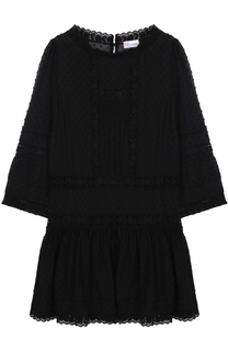 Кружевное платье прямого кроя с укороченным рукавом REDVALENTINO