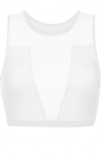 Кроп-топ с прозрачной вставкой и принтом Varley