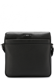 Кожаная сумка-планшет с внешним карманом на молнии BOSS