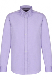 Хлопковая сорочка с воротником button down Ralph Lauren