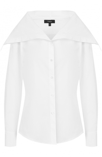 Приталенная хлопковая блуза Theory