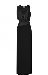 Бархатное платье-макси с высоким разрезом Lanvin