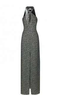 Шелковое платье-макси с высоким разрезом Lanvin