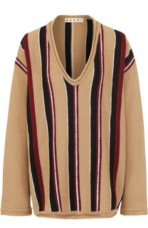 Пуловер свободного кроя с V-образным вырезом Marni