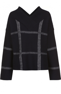 Пуловер свободного кроя с V-образным вырезом Armani Collezioni