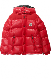 Стеганый пуховик с капюшоном Moncler Enfant