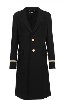 Пальто прямого кроя с контрастной декоративной отделкой Givenchy
