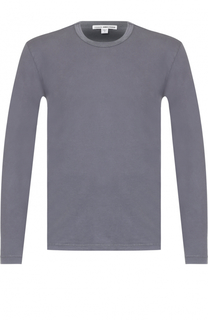 Хлопковый лонгслив с круглым вырезом James Perse