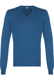 Шерстяной пуловер с V-образным вырезом malo