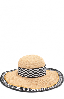 Пляжная шляпа из смеси вискозы и соломы Missoni