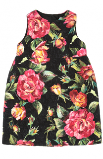 Мини-платье с завышенной талией и принтом Dolce &amp; Gabbana