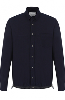 Хлопковая рубашка с декоративной отделкой Sacai