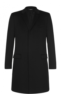 Шерстяное пальто прямого кроя Dolce &amp; Gabbana