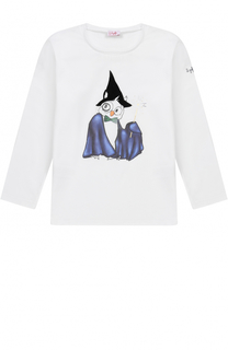 Хлопковый лонгслив с принтом Il Gufo