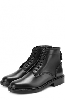 Кожаные ботинки William на шнуровке Saint Laurent