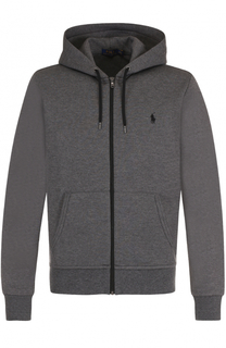 Хлопковая толстовка на молнии с капюшоном Polo Ralph Lauren