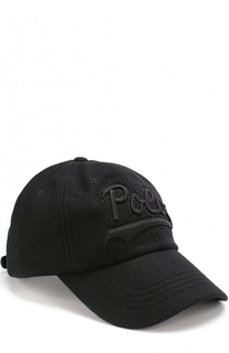 Бейсболка из смеси шерсти и вискозы с нашивкой Polo Ralph Lauren