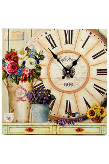 Часы "Летние цветы" 40х40 см Русские подарки