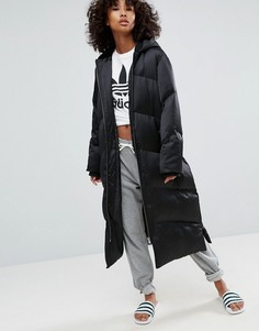 Длинная дутая куртка ASOS - Черный