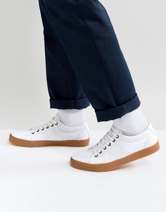 Белые парусиновые кроссовки на шнуровке с каучуковой подошвой ASOS - Белый