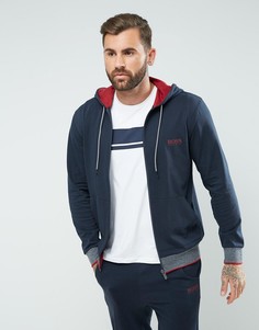 Худи на молнии BOSS by Hugo Boss - Темно-синий