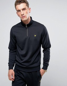 Черный трикотажный спортивный топ с молнией Lyle & Scott - Черный