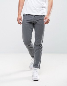 Светло-серые эластичные джинсы слим Diesel Belther 0681D - Серый