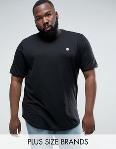 Длинная футболка с асимметричным краем Le Breve PLUS - Черный